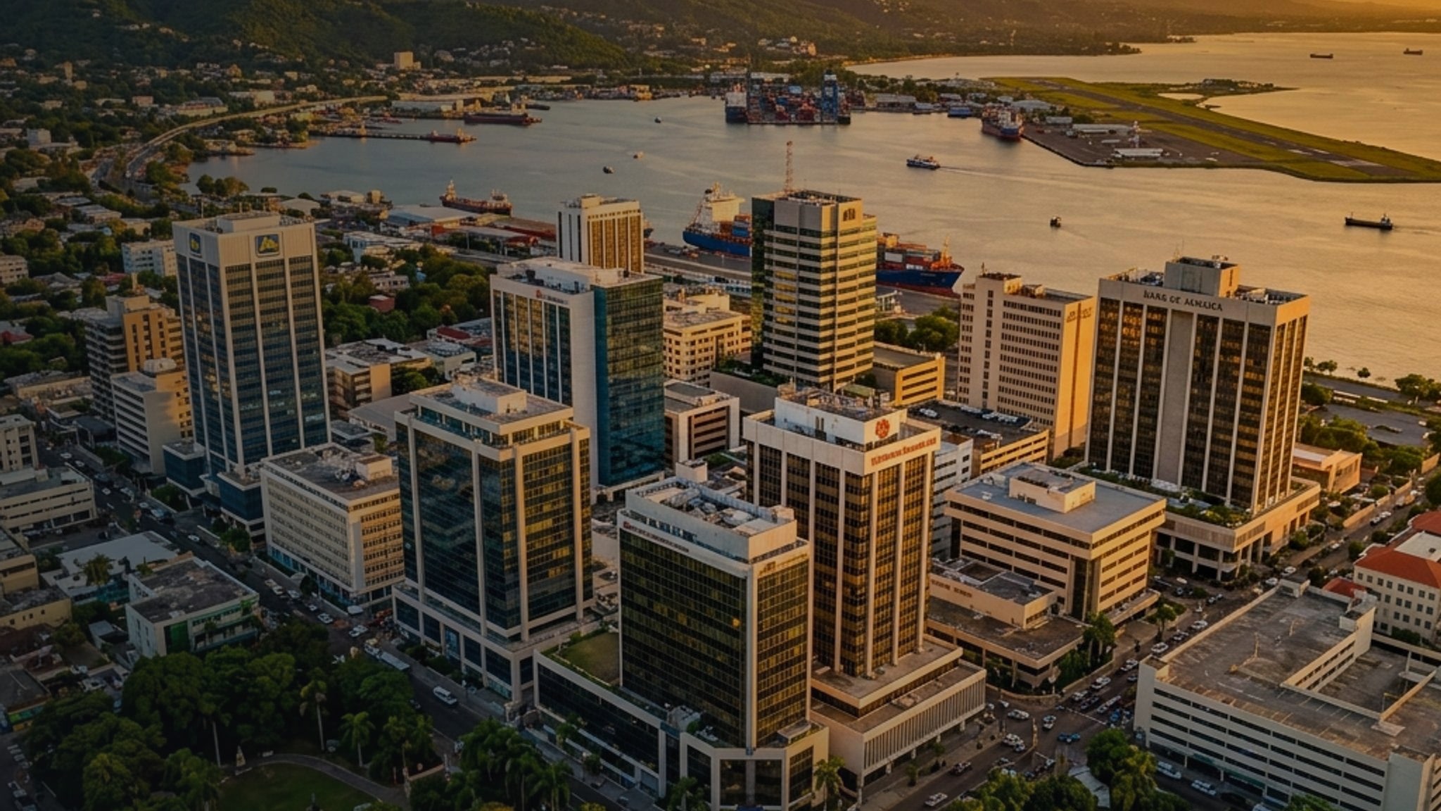 Kingston skyline at dusk